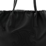 Calfskin Cuir Triomphe Cabas Drawstring Black