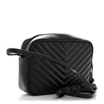 Calfskin Matelasse Monogram Monochrome Lou Camera Bag Black