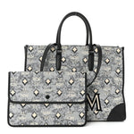 Nappa Jacquard Monogram Large Tote Grey