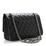 Aged Calfskin Quilted 2.55 Reissue 225 Flap Black