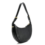 Soft Calfskin Arque Shoulder Bag Black