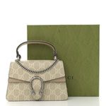 GG Supreme Monogram Mini Dionysus Top Handle Bag Beige Mystic White Oatmeal
