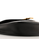 Smooth Calfskin Monogram Medium Kaia Satchel Black