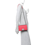 Caviar Quilted Small Boy Flap Red