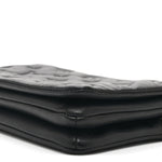 Lambskin Embossed Monogram Pochette Coussin Black