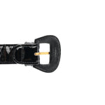 Patent Flap Waist Belt Bag Black