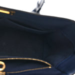 Calfskin Mahina Braided On My Side MM Navy Blue