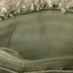 Tweed Quilted Mini Rectangular Flap Light Green Silver White
