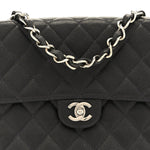 Caviar Jumbo Single Flap Black