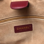 Calfskin Archetype Small Shopping Tote Dark Burgundy
