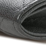 Caviar Quilted Bracelet On Chain Clutch Grey