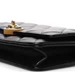 Lambskin Plexiglass Quilted Coco Love Wallet On Chain WOC Black