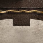 Monogram Jumbo GG Textured Dollar Calfskin Web Small Tote Bag Camel Ebony New Acero