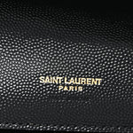 Grain De Poudre Matelasse Chevron Monogram Envelope Clutch Black