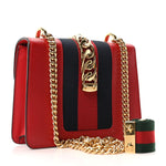 Calfskin Mini Sylvie Chain Shoulder Bag Hibiscus Red