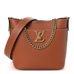 Calfskin Lock and Walk Bucket Cognac