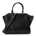 Vitello Dolce Shiny Nappa Petite 3Jours Tote Black