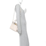 Calfskin Karung Snakeskin Mahina On My Side PM Quartz White