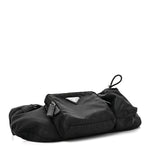 Re-Nylon Saffiano Metal Triple Pocket Belt Bag Black