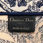 Canvas Embroidered Large Dioriviera Toile De Jouy Book Tote Blue