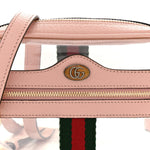 Vinyl Web Mini Ophidia Transparent Shoulder Bag Perfect Pink