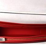 Calfskin Spikes Loubinthesky Paloma Clutch Snow