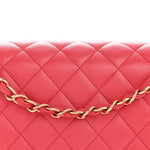 Caviar Quilted Jumbo Double Flap Dark Pink