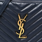 Calfskin Matelasse Monogram Lou Camera Bag Deep Marine