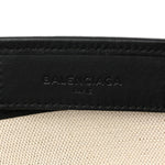 Cotton Canvas Satin Calfskin S Navy Cabas Natural Black