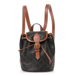 Triomphe Canvas Calfskin Mini Folco Backpack Tan