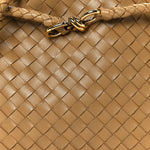 Nappa Intrecciato Medium Andiamo Shoulder Bag Dark Praline
