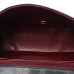 Lambskin Quilted Small Single Flap Navy