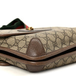 GG Supreme Monogram Web Small Neo Vintage Double Flap Messenger Bag Beige New Acero