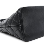 Caviar Quilted Medallion Tote Black