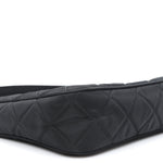 Tessuto Nylon Stitched Shoulder Bag Black