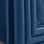 Lambskin Chevron Quilted New Medium Boy Flap Blue