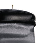 Caviar Quilted Coco Handle Clutch With Chain Black