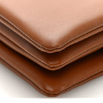 Smooth Lambskin Trio Crossbody Flap Bag Soft Tan
