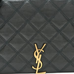 Lambskin Quilted Mini Becky Chain Bag Vert Fonce