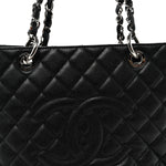 Caviar Quilted Grand Shopping Tote GST Black