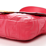 Nappa FF 1974 Embossed Baguette Rosa Fluo