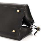 Polished Saddle Calfskin Soft Margaux 10 Bag Black