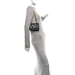 Lambskin Enamel Quilted Pending CC Clutch With Chain Black