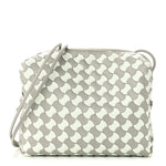 Nappa Wavy Bicolor Intrecciato Small Loop Camera Bag Agate Grey Glacier