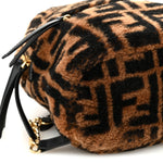 Shearling Macro FF 1974 Mini Backpack Tobacco Black
