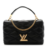 Lambskin Malletage Top Handle GO-14 GM Black