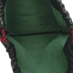 Calfskin Logo Drawstring Backpack Green