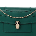 Calfskin Serpenti Forever Snake Strap Crossbody Bag Emerald Green