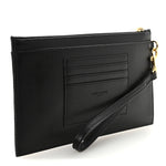 Grain De Poudre Chevron Monogram Large Bill Pouch Black
