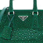 Satin Crystal Mini Galleria Double Zip Tote Mango